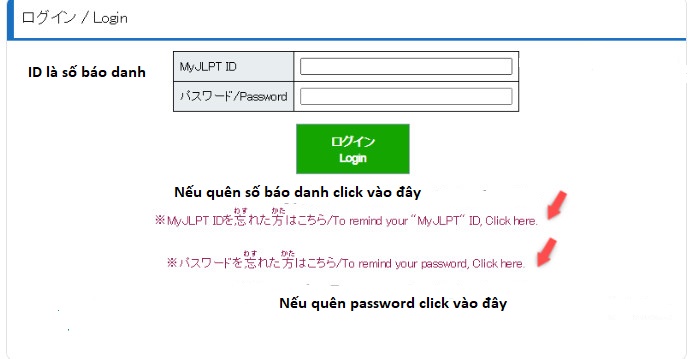 Cách lấy mật khẩu JLPTT 